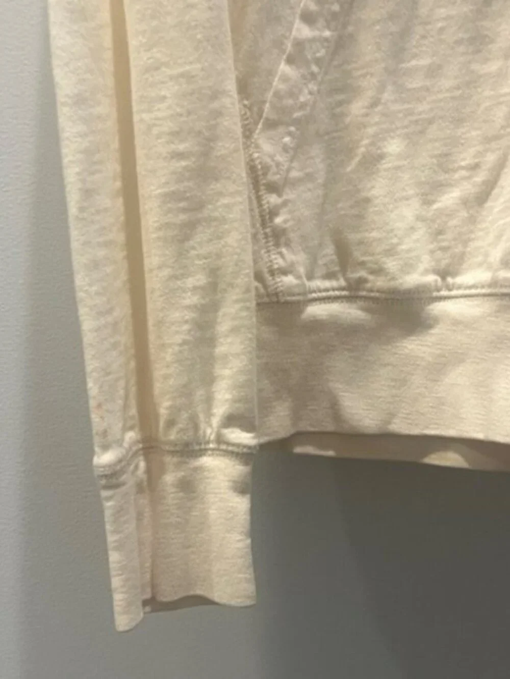J. Crew Cream Hoodie with Drawstring